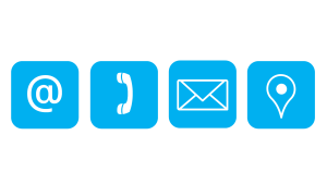 Symbolbilder E-Mail, Telefon, Brief, Standort